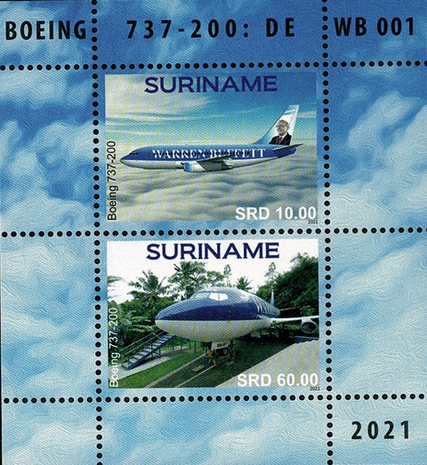 Suriname2021 Boeing 737 Blok (WB 001)