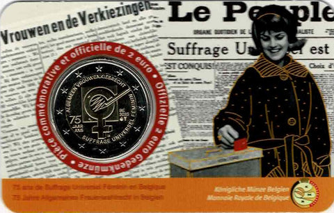 België Coincard 2023 - 75 Jaar Vrouwenkiesrecht