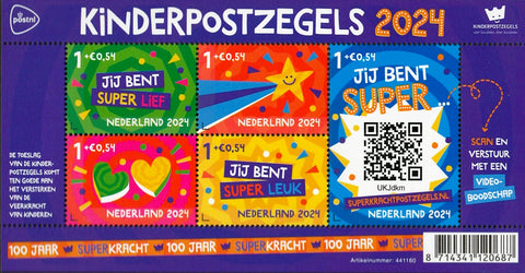Kinderpostzegel Nederland 2024, 100 jaar superkracht