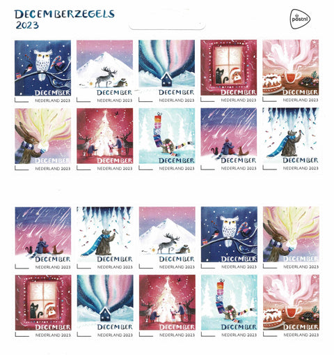 4150-59V Decemberzegels Vel Nederland 2023