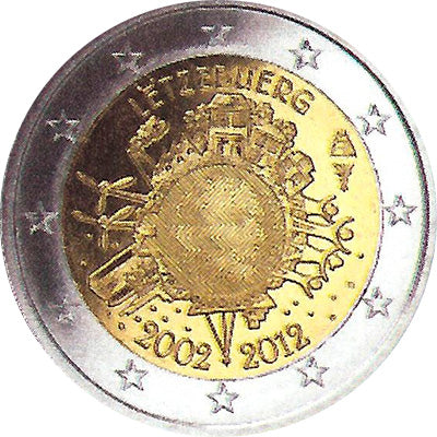 Luxemburg 2012 10 Jaar Euro