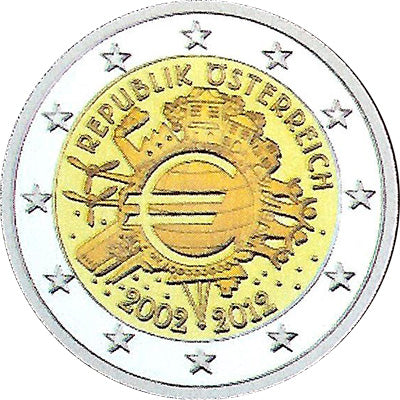 Oostenrijk 2012 10 Jaar Euro