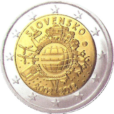 Slowakije 2012 10 Jaar Euro