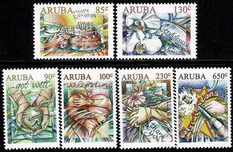 Aruba2018 Wenspostzegels (977/82)