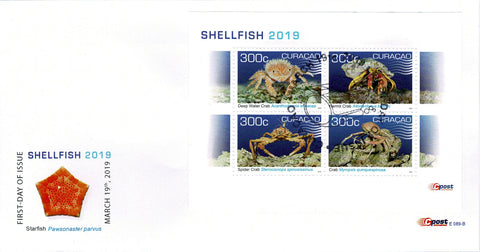Curacao2019 Krabben Blok - Eerste Dag Envelop (89B)