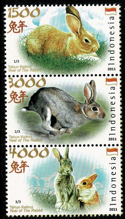2888-90 Jaar van het Konijn - Indonesie 2011