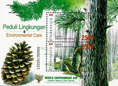 2919-20V Zorg voor het Milieu Blok - Indonesie 2011