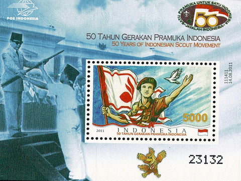 2946 Gouden Jubileum Padvinders Blok Indonesie 2011