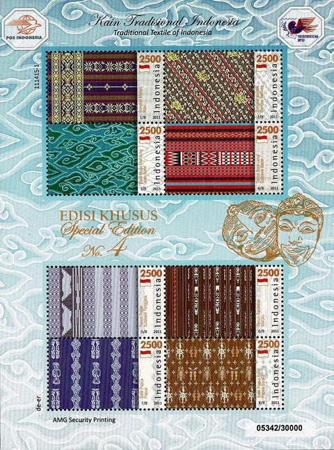 2954-61V Traditionele Indonesische Patronen Vel 2011