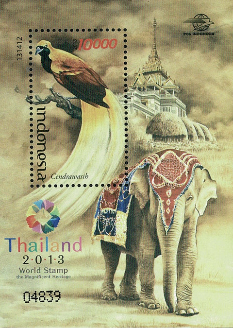 3081 Wereld Postzegelexpo Thailand - Indonesie 2013
