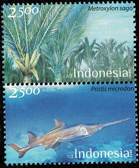 3095-96 Flora en Fauna Indonesie 2013