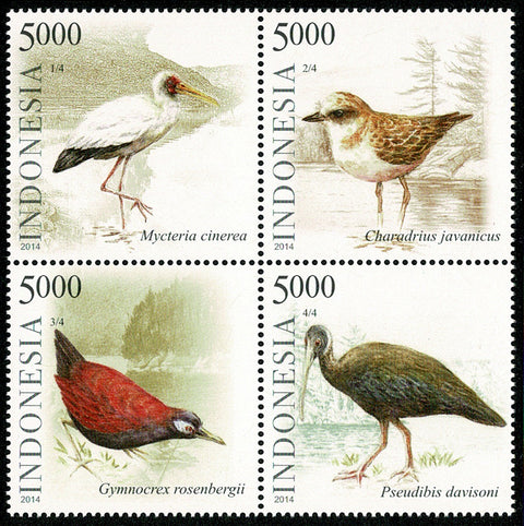 3133-36 Indonesische Zeevogels 2014