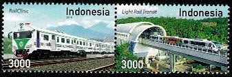 3389-90 Spoorwegen - Indonesie 2018