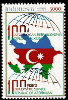 3441b 100e Verjaardag Democratische Republiek Azerbeidzjan - Indonesie 2018