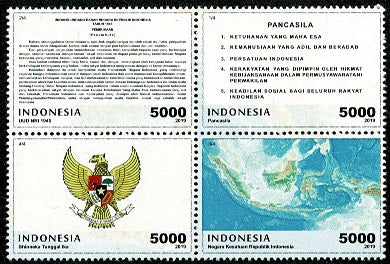 3449-52 Vier Pilaren van de MPR - Indonesie 2019