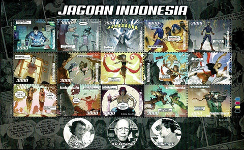 3454-68 Indonesische Stripfiguurhelden - Indonesie 2019