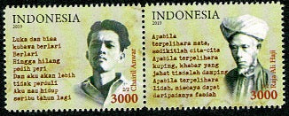 3492-93 Indonesische Dichters - Indonesie 2019