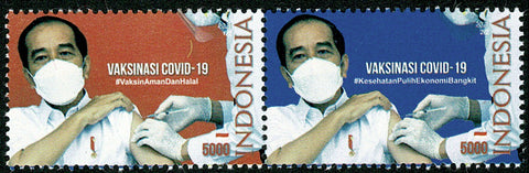 3594-95 Corona Campagne - Indonesie 2021