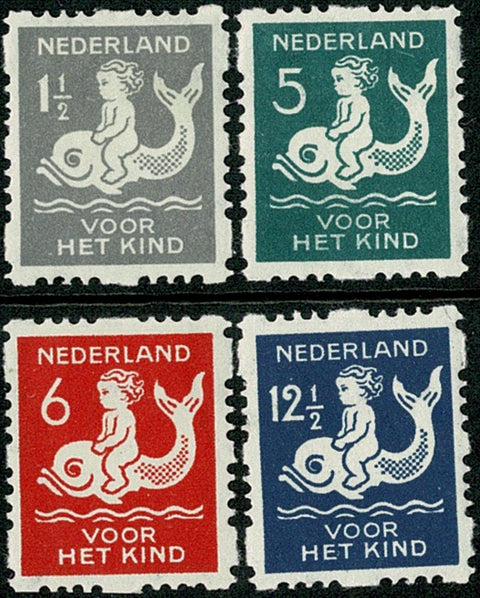 Kinderpostzegels 1929 met Roltanding