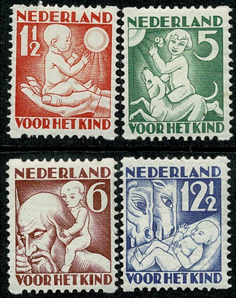 Kinderpostzegels 1930 met Roltanding
