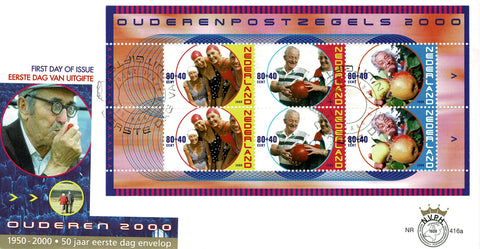 1893-E416a Ouderenzegels Blok Nederland 2000