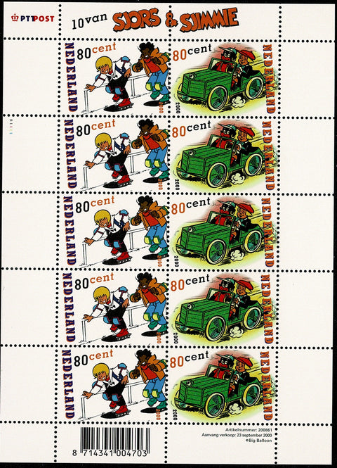 1919-20V Strippostzegels Vel Nederland 2000