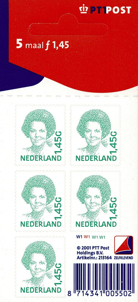 1495bV Koningin Beatrix Vel, 1,45 Gulden (Groen) Nederland 2001