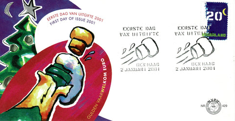 1951-E429 Bijplakzegel 20ct Nederland 2001