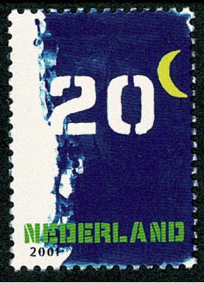 1951 Bijplakzegel 20ct Nederland 2001