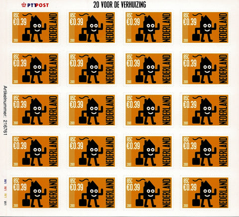 1988V Verhuiszegels Vel Nederland 2001