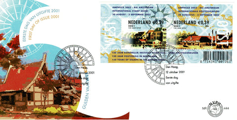 2010-E444 Blok 150 Jaar Postzegels in 2002 Nederland 2001