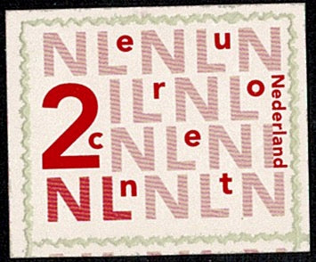 2034b Bijplakzegel 0,02 Nederland 2002