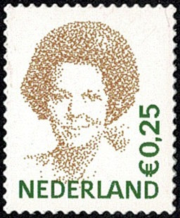 2036A Beatrixzegel, Oranjebruin/Geelgroen 0,25 Nederland 2002