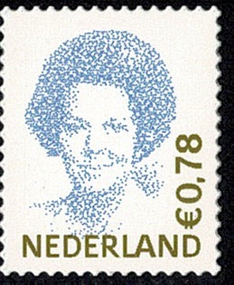 2041A Beatrixzegel, Violetblauw/Bronsgroen 0,78 Nederland 2002