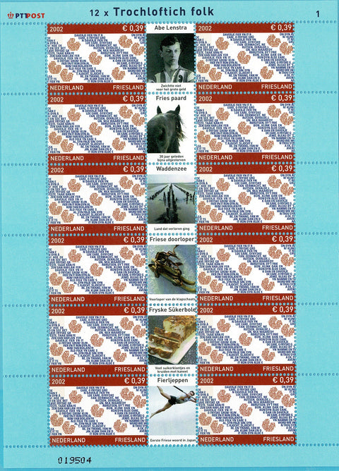 2065V Provinciezegels Vel Friesland - Nederland 2002
