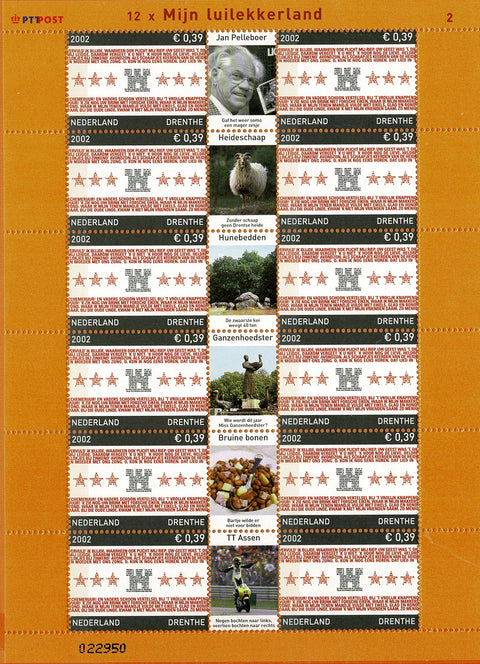 2066V Provinciezegels Vel Drenthe - Nederland 2002