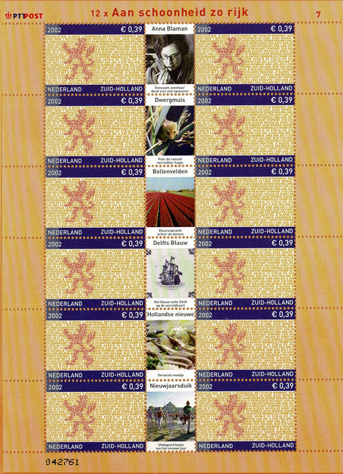 2071V Provinciezegels Vel Zuid-Holland - Nederland 2002