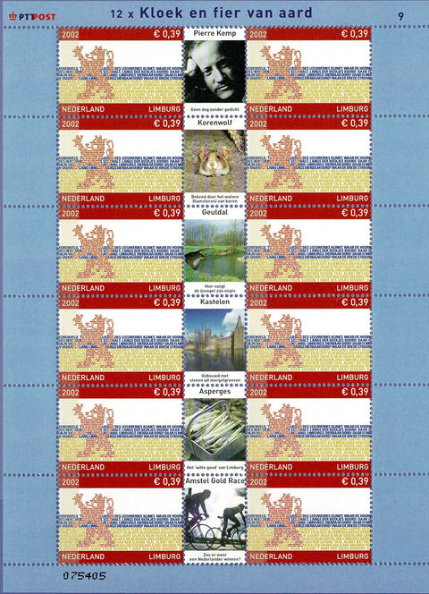 2073V Provinciezegels Vel Limburg - Nederland 2002