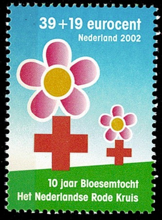 2083 Bloem op Rode Kruis Nederland 2002