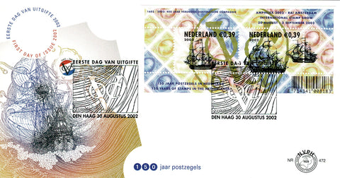 2103-E472 Blok 150 Jaar Postzegels in Nederland 2002
