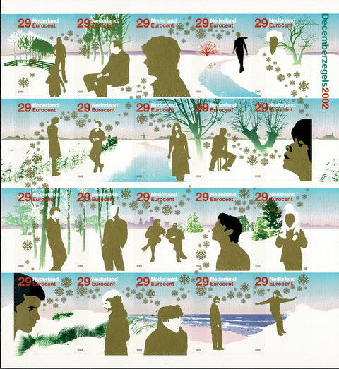 2115-34V Decemberzegels Vel Nederland 2002