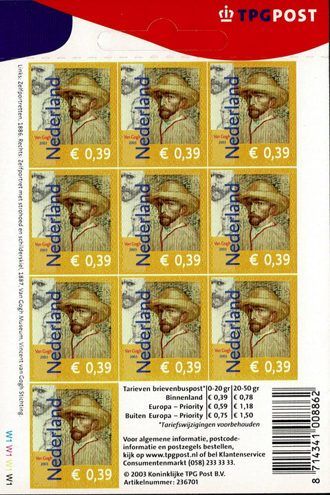 2139aV Vincent van Gogh Vel Nederland 2003