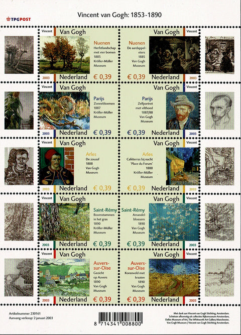 2142-51V Vincent van Gogh Vel (II) Nederland 2003