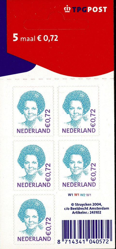 2138Va Beatrixzegel Vel (0,72) Nederland 2004