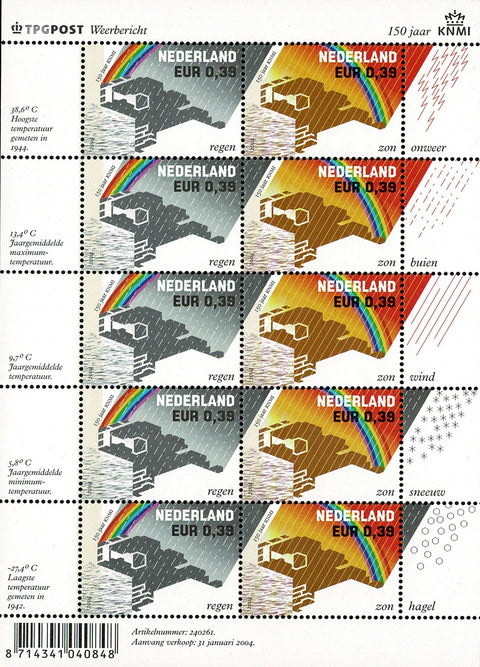 2248-49V 150 Jaar KNMI Vel Nederland 2004
