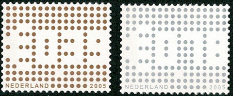 2343-44 Zakelijke Postzegels Koper en Zilver Nederland 2005