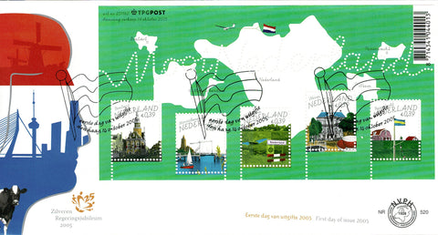 2365-E520b Verzamelblok (groen) Mooi Nederland 2005