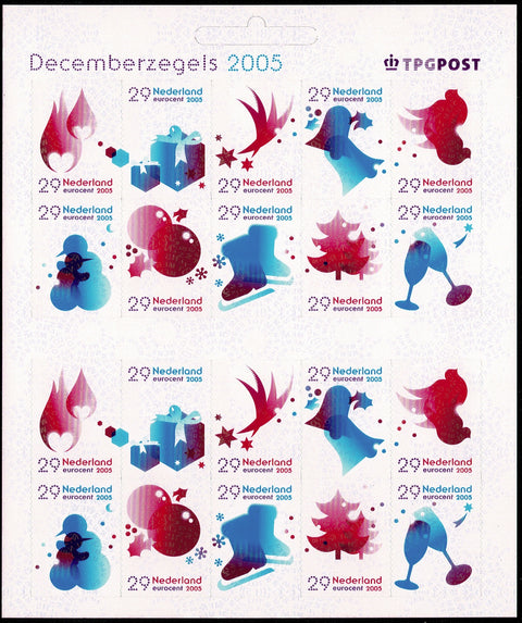 2371-80V Decemberzegels Vel Nederland 2005