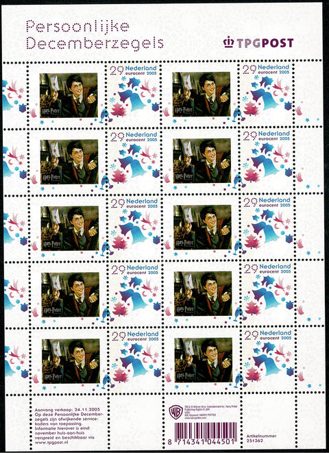 2391V Persoonlijke Decemberzegels Vel Nederland 2005