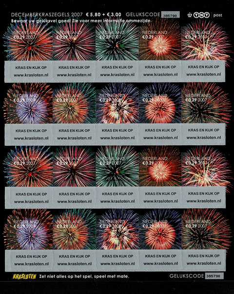 2540-49V December Kraszegels Vel - Nederland 2007